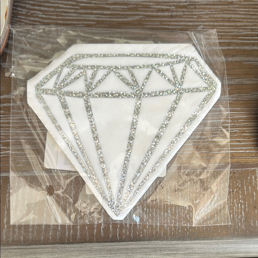 Silver Glitter Diamond Patch